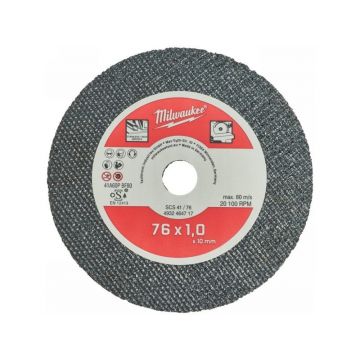 MILWAUKEE Disc de tăiat pentru metal 76 x 1,0 mm (5 bucăți)