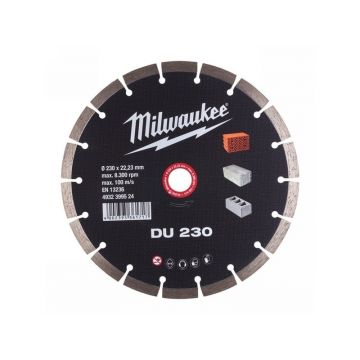 MILWAUKEE Disc de tăiere diamantat 230 x 2,6 x 10 x 22,2 mm segmentat