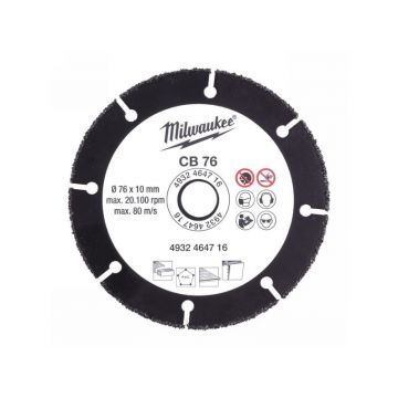 MILWAUKEE Disc de tăiere din carbură 76 x 1,0 x 10 mm segmentat