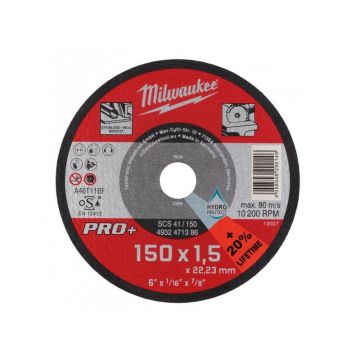 MILWAUKEE Disc de tăiere pentru metal 150 x 1,5 x 22,5 mm drept SCS 41