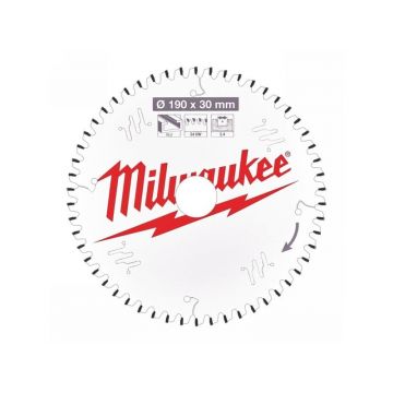 MILWAUKEE Lamă de ferăstrău pentru aluminiu 190 x 30 x 2,4 mm / 54T