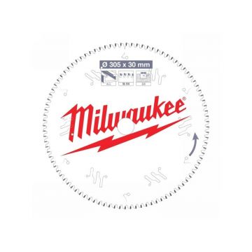 MILWAUKEE Lamă de ferăstrău pentru aluminiu 305 x 30 x 3,0 mm / 96T TF NEG