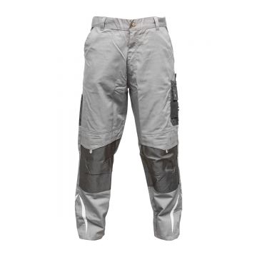 Pantaloni de lucru, poliester cu bumbac, gri cu negru, M, Cod: BK77230, Breckner Germany