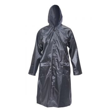 Pelerina cu gluga impermeabila XL din poliester cu membrana PVC fante de aerisire, 2 buzunare si fermoar navy blue, Cod: BK77397, Germany