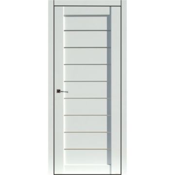 Usa interior, C018G, lemn & mdf, 60x200cm, alb mat, reversibila, Doors