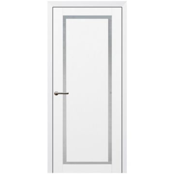Usa interior, C090G, lemn & mdf, 80x200cm, alb mat, reversibila, Doors