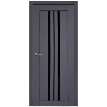 Usa interior, KD 12, lemn & mdf, 80x200cm, antracit mat, reversibila, KDoors