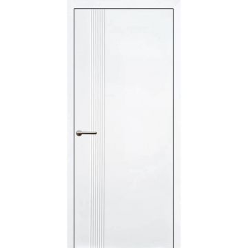 Usa interior, KD 13, lemn & mdf, 80x200cm, alb mat, reversibila, KDoors