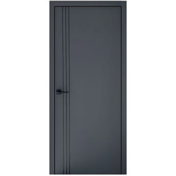 Usa interior, KD 18, lemn & mdf, 80x200cm, antracit mat, reversibila, KDoors