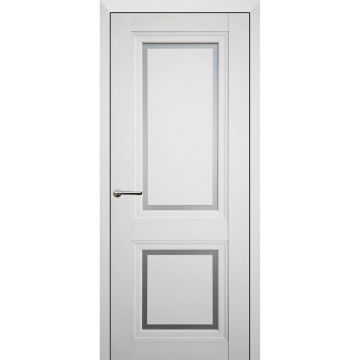 Usa interior, Lazio G, lemn & mdf, 80x200cm, alb mat, reversibila, Doors