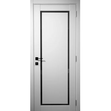 Usa interior, Prestige Oak White Silk Matt, Astrid G, lemn & mdf, 60x200cm, alb mat, reversibila, KDoors