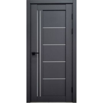 Usa interior, R01G, lemn & mdf, 70x200cm, antracit mat, reversibila, Doors