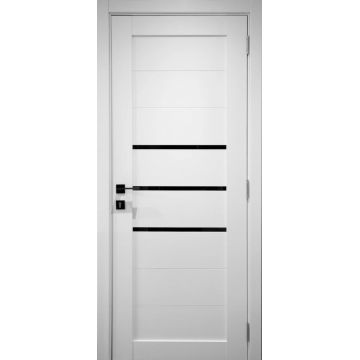 Usa interior, Riviera Chic White Silk Matt, DECO 06 G, lemn & mdf, 60x200cm, alb mat, reversibila, KDoors