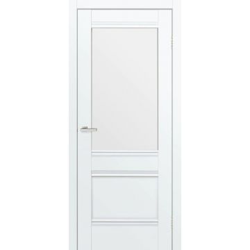 Usa interior, Valencia White Silk Matt G, lemn & mdf, 80x200cm, alb mat, reversibila, KDoors