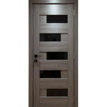 Usa interior, Velura Touch BG Eugene Oak, lemn & mdf, 80x200cm, grey, reversibila, KDoors