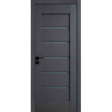 Usa interior, Zenit Peak Anthracite, JYA 006, lemn & mdf, 60x200cm, antracit mat, reversibila, KDoors
