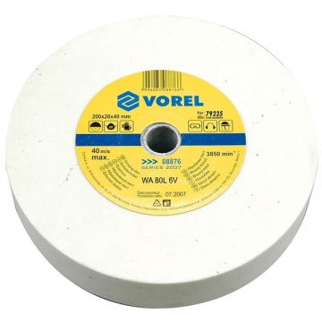 Vorel  08876 - Disc abraziv polizor de banc  200x20x40 mm granulatie -