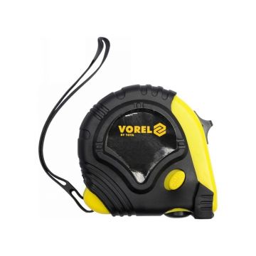 VOREL Bandă de măsurare 5 m x 19 mm cauciucată