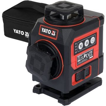 Yato  YT-30419 - Nivela laser cu linii 30 m +/-0.3 mm/m 16 linii laser fascicul verde suport perete geanta textila