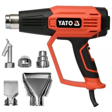 Yato  YT-82295 - Suflanta cu aer cald 2000 W 600 grade C 250-500 l/min accesorii
