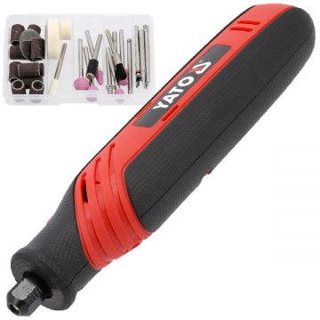 Yato  YT-82763 - Polizor drept  cu 1 acumulator Li-Ion 3.6 V 1.5 Ah 3.2 mm accesorii