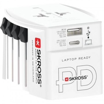 Adaptor Priza Universal Pro Light USB AC45PD World 1.302975 Alb