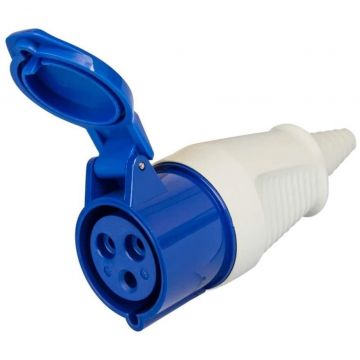 Cupla IP44 16A 3P 230V Alb-Albastru