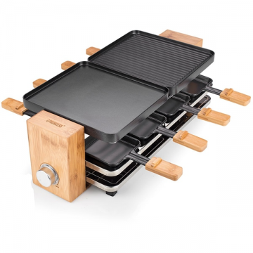 Gratar electric Resigilat Raclette 1200W Negru/Maro