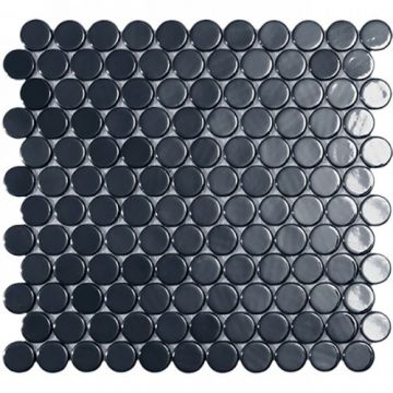 Mozaic Circle collection Vidrepur 25x25mm, pe plasa - Dimensiune 25x25 cm