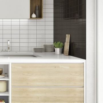 Mozaic Dune Minimetro Negro 29.1x29.6 cm lucios