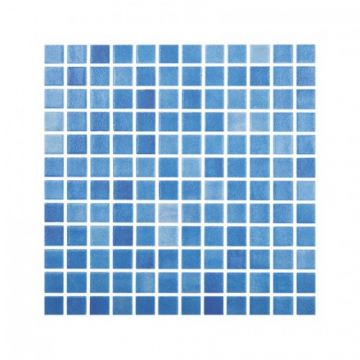 Mozaic Fog Colors Collection 110 Vidrepur 25x25mm, pe hartie - Culoare 110 niebla azul celeste