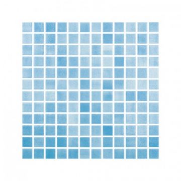 Mozaic Fog Colors Collection 501 Vidrepur 25x25mm, pe hartie - Culoare 501 niebla azul turquesa