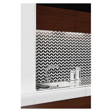 Mozaic Pure Black CHEVRON mix - Dunin, 30,5x30,5cm