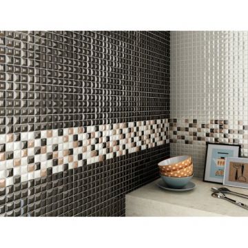 Mozaic Vidrepur Edna 25x25mm, pe plasa - Dimensiune 25x25mm