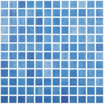 Mozaic Vidrepur Fog Colors 25x25mm, pe hartie - Culoare 110 niebla azul celeste