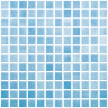 Mozaic Vidrepur Fog Colors 25x25mm, pe hartie - Culoare 501 niebla azul turquesa