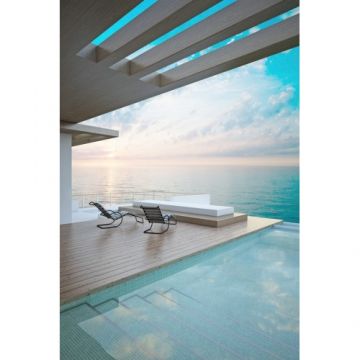 Mozaic Vidrepur Fog Colors 25x25mm, pe plasa - Culoare 516 NIEBLA TURQUESA