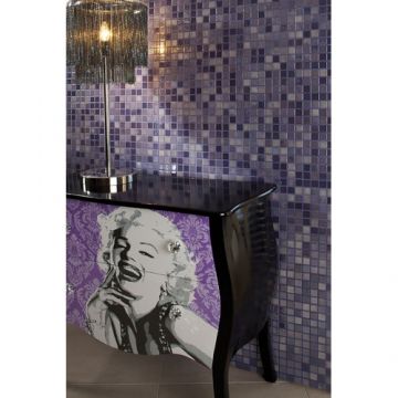 Mozaic Vidrepur Luxe, pe plasa - Dimensiune 25x25mm