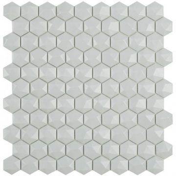 Mozaic Vidrepur Nordic Hexagonal 35x35mm, pe plasa - Dimensiune 35 mm