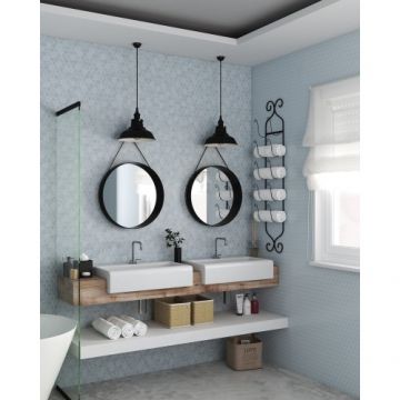 Mozaic Vidrepur Nordic Hexagonal 35x35mm, pe plasa - Dimensiune 35 mm