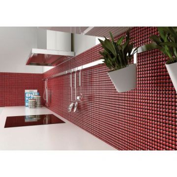 Mozaic Vidrepur Pearl 12x12mm, pe plasa - Dimensiune 12x12 mm