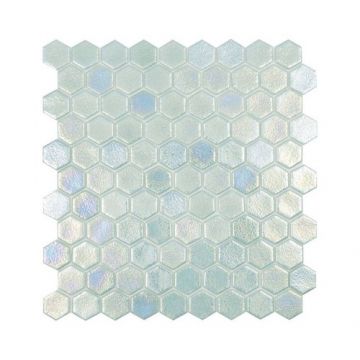 Mozaic Vidrepur Shell Hex pe plasa, 35x35mm, lucios - Culoare SHELL CRYSTAL HEX