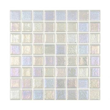 Mozaic Vidrepur Shell pe plasa, 25x25 mm, lucios - Culoare mozaic shell steel 557