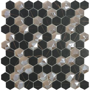 Mozaic Vidrepur Supreme, pe plasa - Dimensiune 35x35 mm