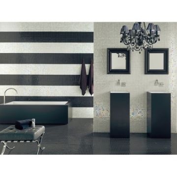 Mozaic Vidrepur Titanium 25x25mm, pe plasa - Dimensiune 25x25mm
