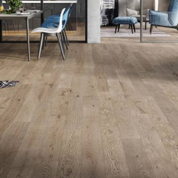 Parchet triplu stratificat Barlinek Stejar Bowfell Medio Pure Line