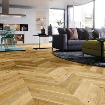 Parchet Triplu Stratificat Barlinek Stejar Caramel Chevron 130 Pure Classico Line