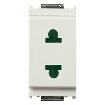 Priza 2P+E Euro-America 16A 1 Modul Alb