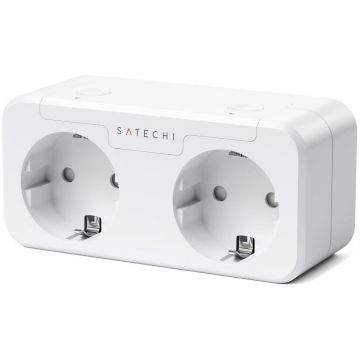 Priza Inteligenta Dual Smart Outlet ST-HK20AW-EU Compatibila Apple Homekit  Alb