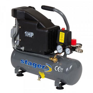 Compresor aer Stager HM1010K, 6L, 8bar, 126L/min, monofazat, angrenare directa
